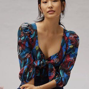Anthropologie / Eva Franco Tropical Sweetheart Blouse - Size 12